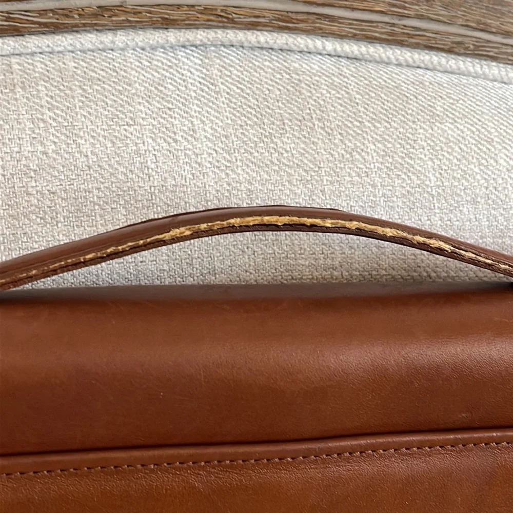 Coach Vintage Brown Leather Large Three Ring Binder Zip Top Handle Folio - Picture 4 of 16